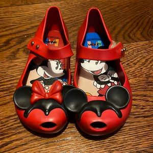 Mini Melissa Mickey and Minnie shoes- size 8 toddler